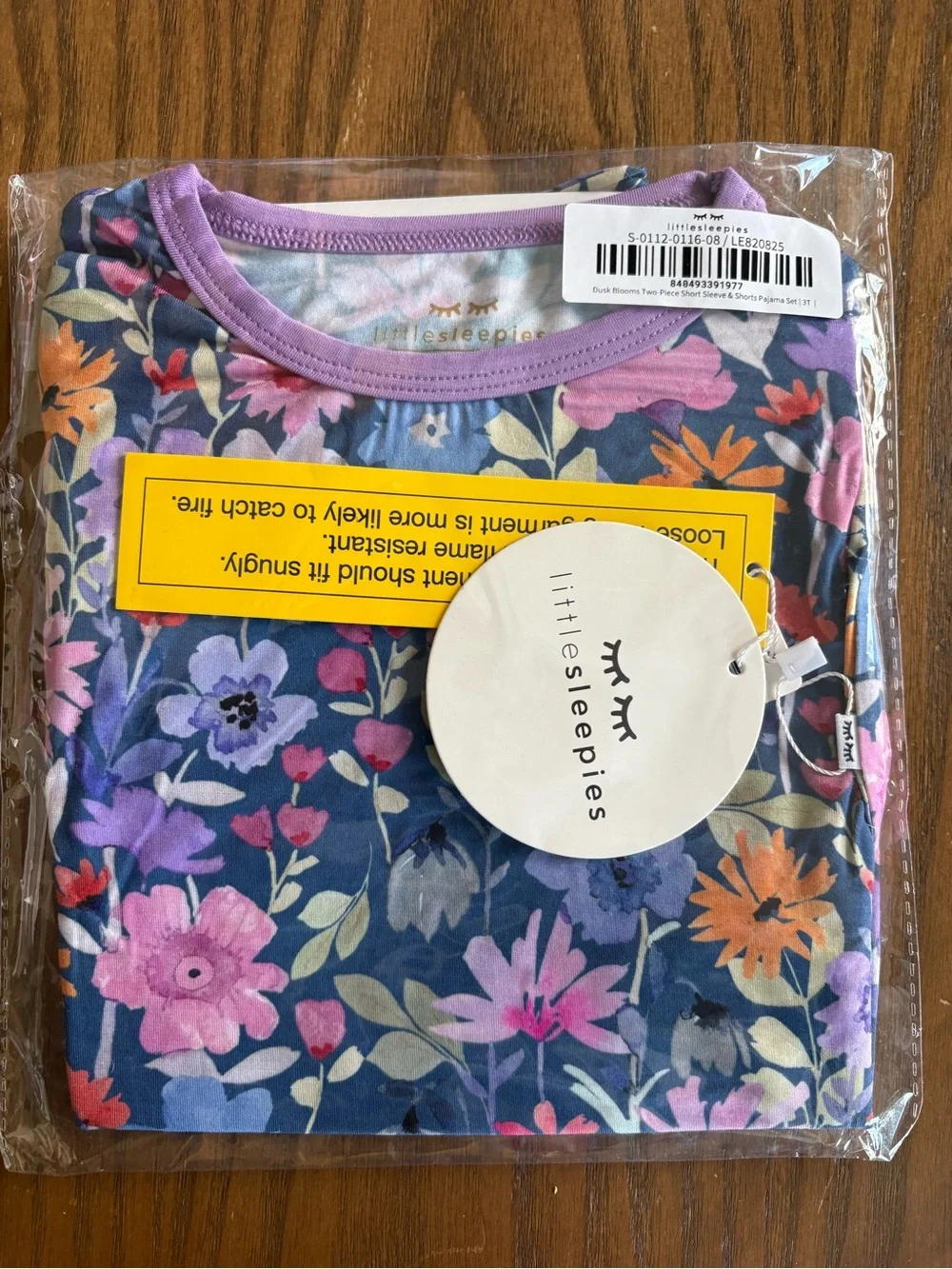 littlesleepies dusk blooms Short Sleeve and shorts set